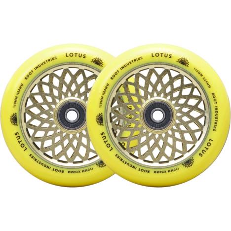 Root Industries Lotus Stunt Scooter Wheels 110mm - Radiant Yellow - Pair £59.95